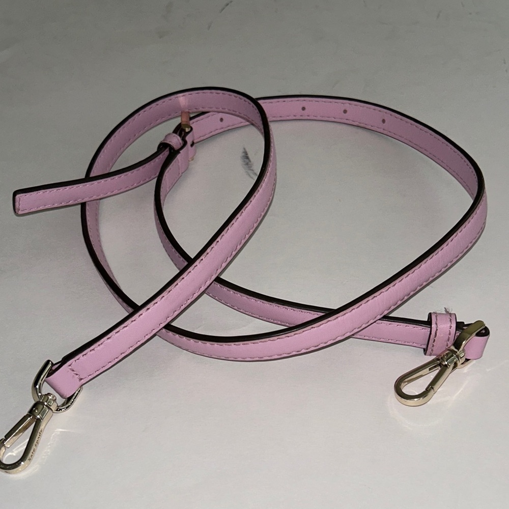 Kate Spade Pink strap replacement with Silver Hardware.length =44” adjustable. - Picture 3 of 4